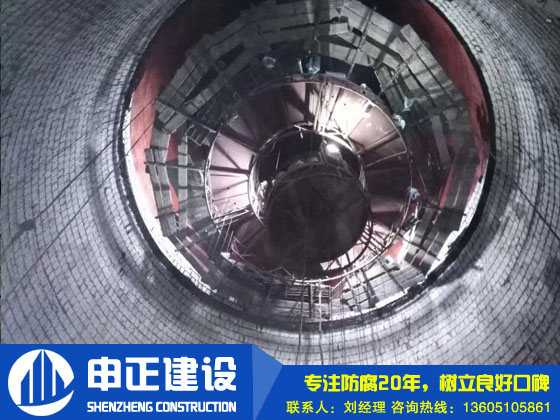 185米煙囪內(nèi)壁貼?；沾纱u